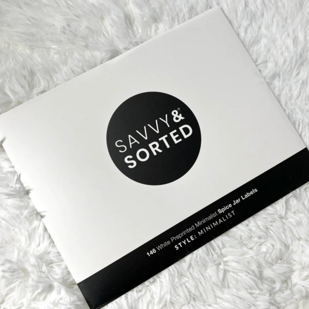 Savvy & Sorted Minimalist Spice Labels